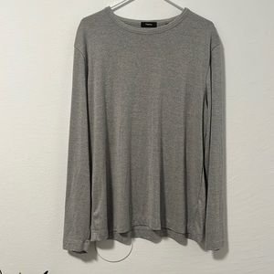 Theory long sleeve gray shirt, size XL